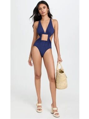 STAUD Navy Liberty One-Piece Swimsuit